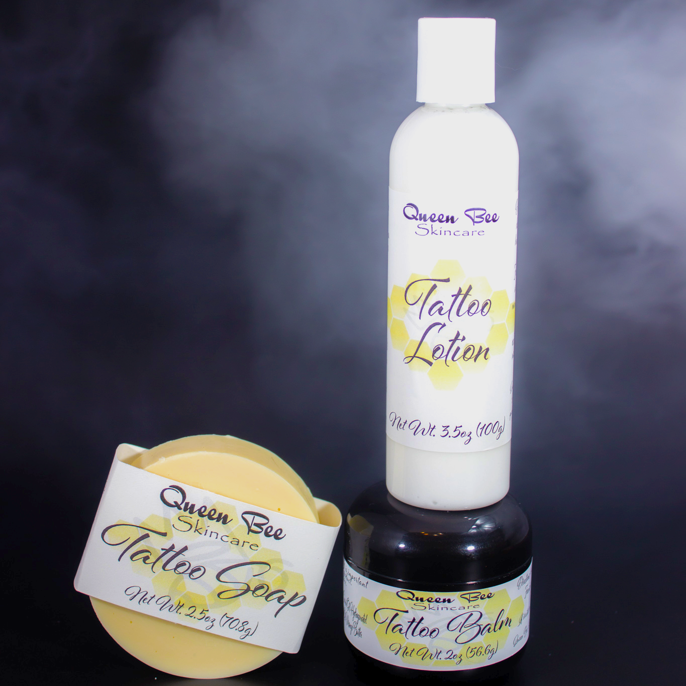 Queen Bee Skincare, LLC - Vente Pommades/soins pour tatouage - Lotion après-tatouage 100 g1