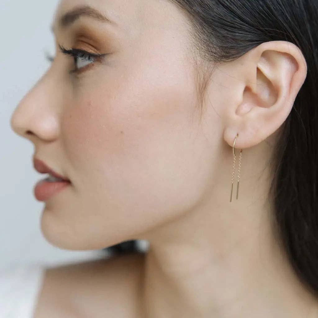 Honeycat Jewelry - Wholesale Dangle Earrings - Threader Drop Bar Earrings9