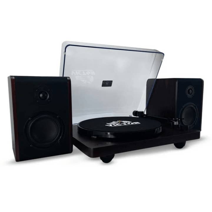 JupiterGear Home - Wholesale Speakers - Victor Lincoln Record Player with 3 Speeds, Stereo Speakers6