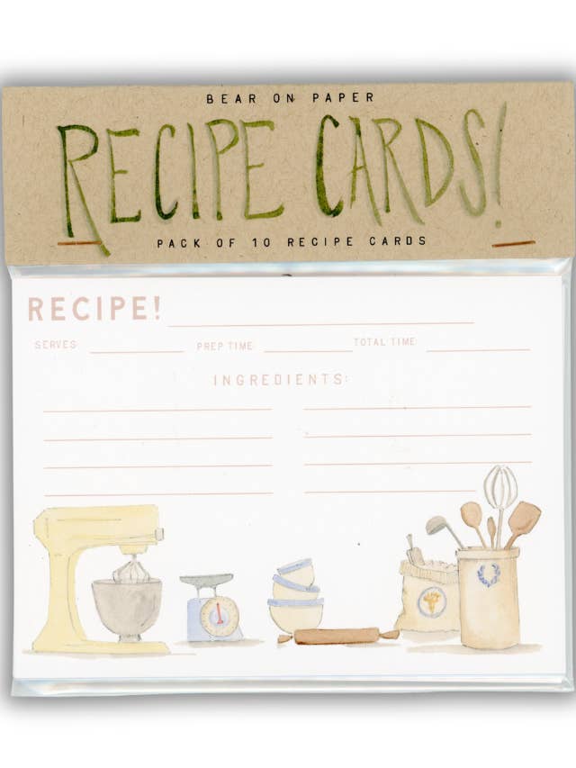 Baking Recipe Cards for wholesale by Bear on Paper