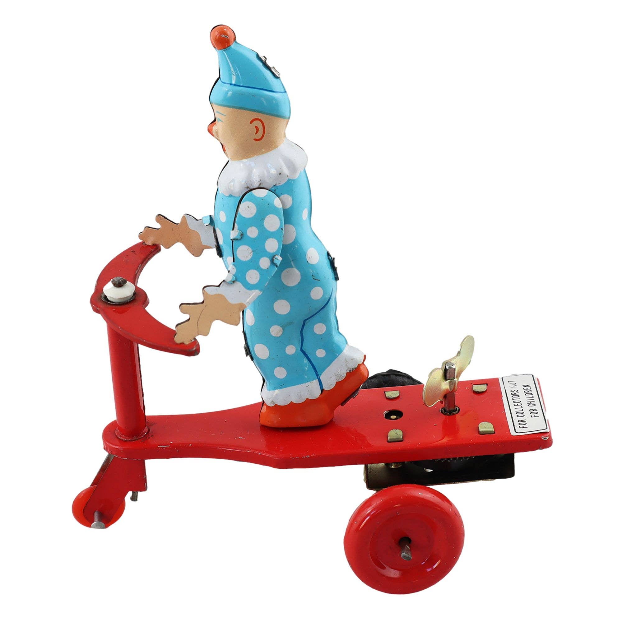 Tribal Trade GmbH - Vente Figurine décorative - Clown en jouet en tôle sur scooter trottinette en tôle1