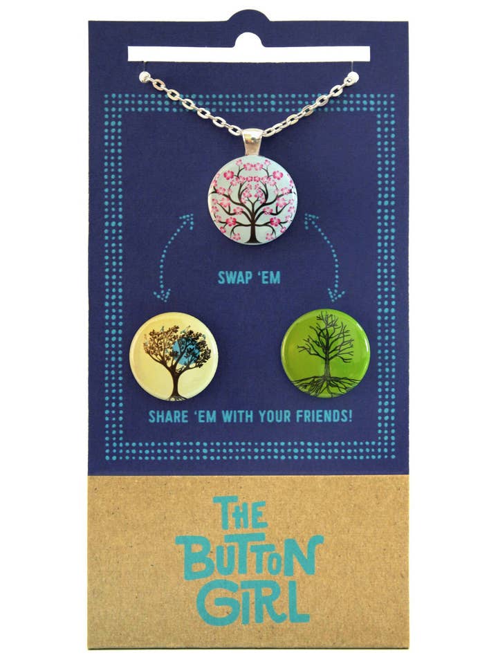 Collar magnético con dos imanes intercambiables - Árboles para venta al por mayor de The Button Girl