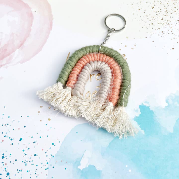 Gypsy Soul - Wholesale Keychain – Women's - Macaron Rainbow Macrame Boho Keychain - Assortment 24 Pcs8