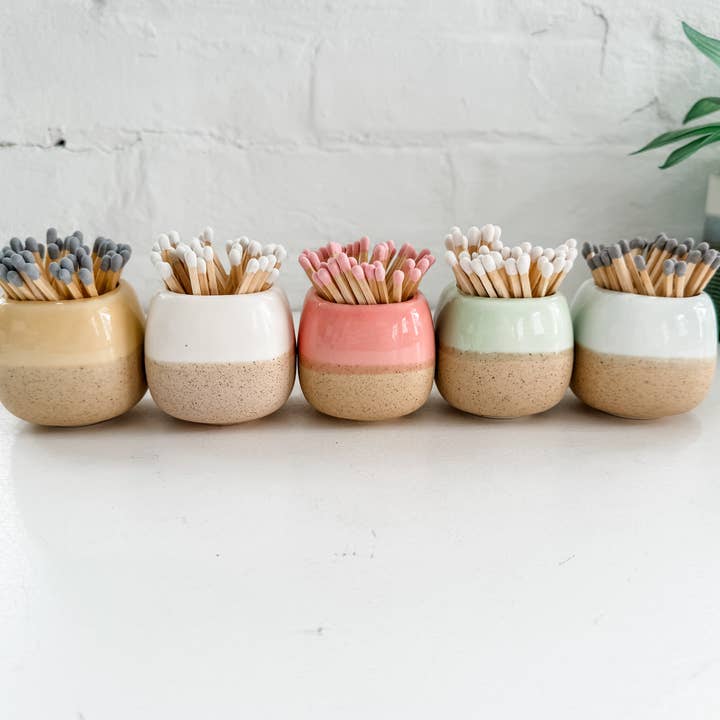 Moonlight Makers - Wholesale Match Holder - Ceramic Match Holders - With or Without Matches - 5 Colors