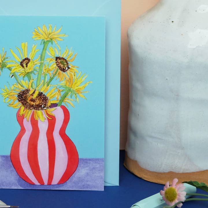 Grußkarte Sonnenblumen für den Großhandel von Wonder Of Today