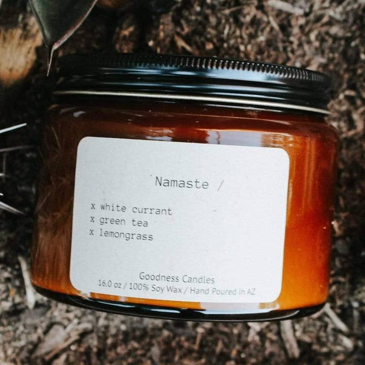 Namaste for wholesale by Goodness Candles