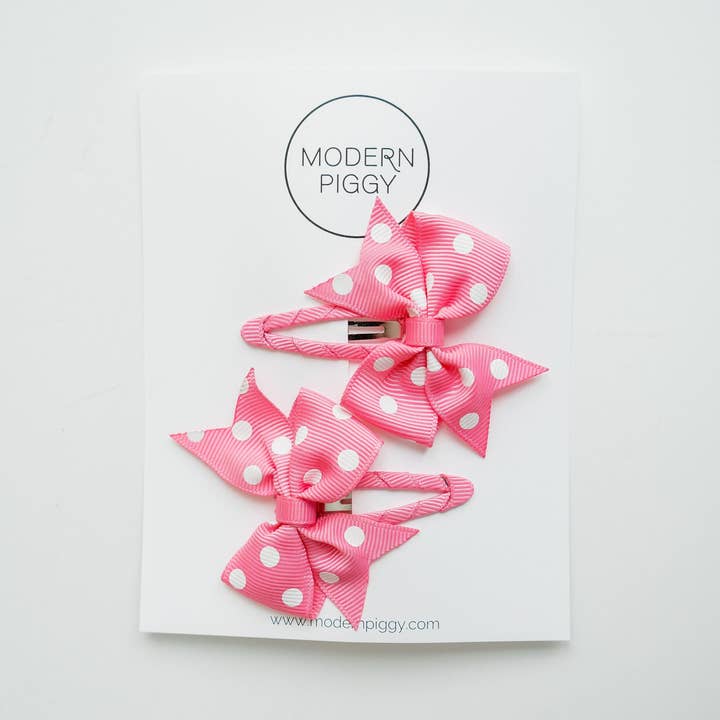 Felroze | Set Snapclips voor wholesale door Modern Piggy