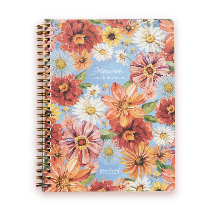 GraceLaced by Ruth Chou Simons - Vendita all'ingrosso Quaderni - Taccuino a Spirale con Motivo Decorativo0