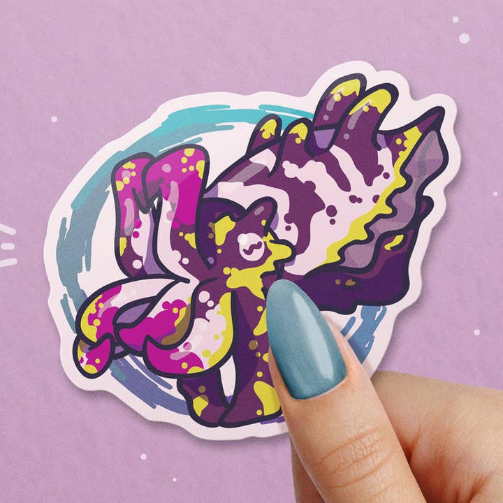 Byte Size Treasure - Wholesale Sticker - Flamboyant Cuttlefish Vinyl Sticker0