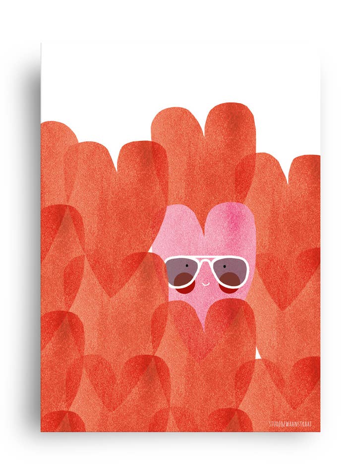 postcard 'love and sunnies' for wholesale by STUDIOZWAANSTRAAT