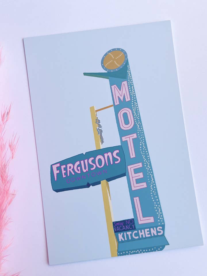 Cartolina del centro di Fergusons per la vendita all'ingrosso da parte di Hey Maker