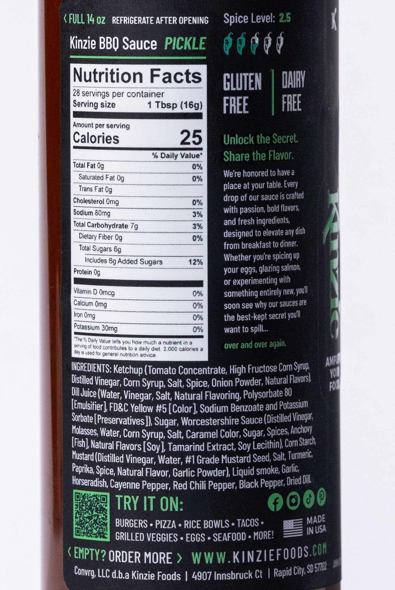Kinzie Foods - Wholesale BBQ Sauce - Pickle BBQ Sauce, 14oz4
