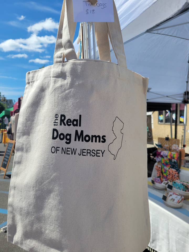 The Real Dog Moms of New Jersey tote for wholesale by Life of Daisy Co.