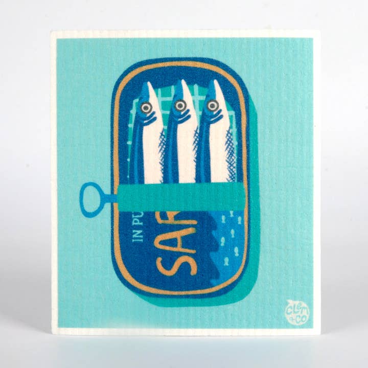 Clem & Co. - Wholesale Dishcloth - Sardine Tin Swedish Dish Cloth0