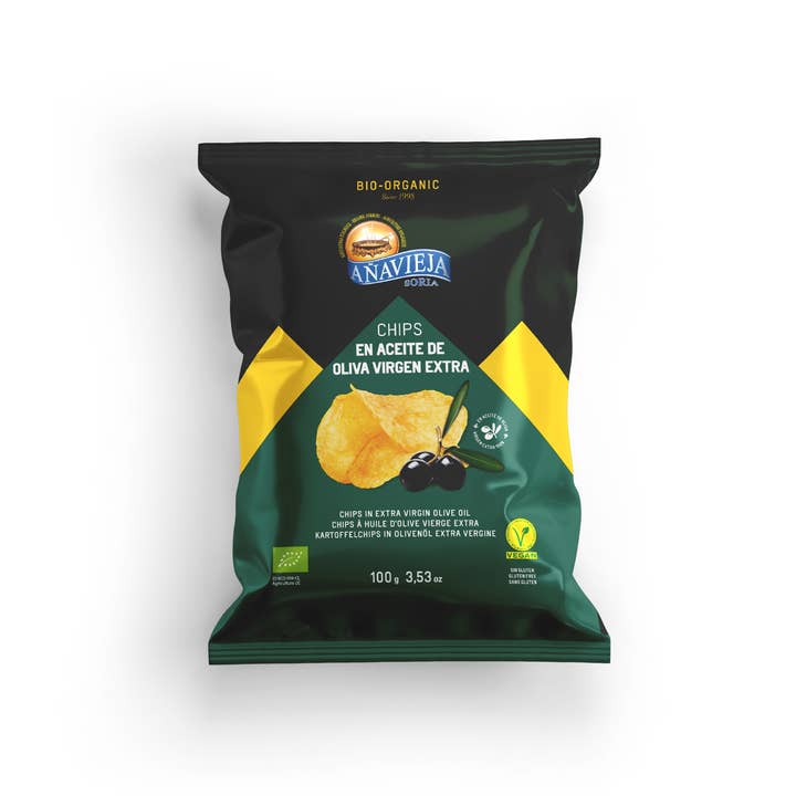 Aperitivos de Anavieja – wholesale Crisps – ORGANIC POTATO CHIPS IN EXTRA VIRGIN OLIVE OIL