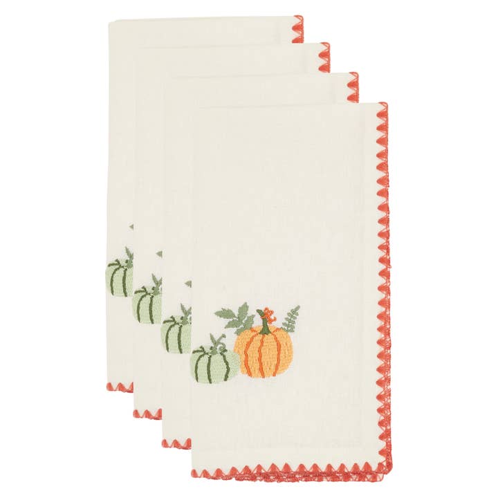 Orange Fall Pumpkins Napkin for wholesale on Faire1