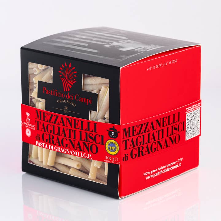 Pasta di Gragnano PGI - Smooth Cut Mezzanelli, 500g Made for wholesale by Pastificio dei Campi
