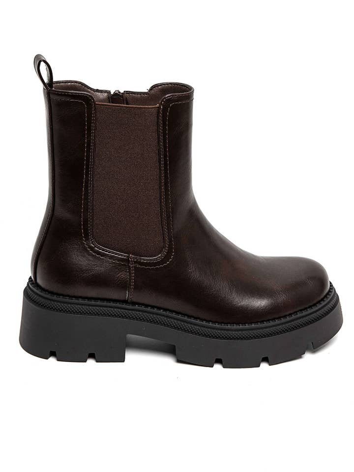 No Doubt Shoes - Wholesale Chelsea Boots - Women's - FAUX LEATHER CHELSEA BOOTS WITH CHUNKY OUTSOLE9