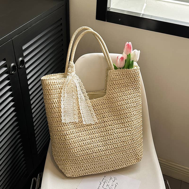 wandf - Wholesale Beach Bag - Straw Bags for Women Summer Tote Bag,Large Beach Bag Holiday5