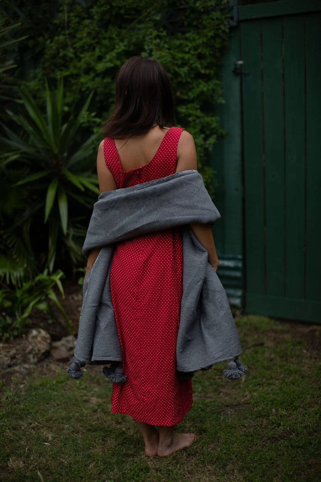 Voyage - Wholesale Throw Blanket - Blanket/Throw Pom Pom - Handmade Morocco - Grey9