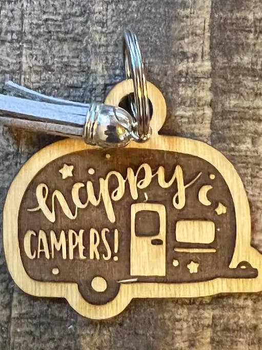 Glade Campister nøglering for engroshandel hos M&H Custom Crafts, Gifts, & Designs