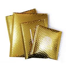 WeBaG N WeCoveR - Wholesale Envelopes - Bubble Mailer Padded Envelope Bags Poly Mailer Gold Metallic1