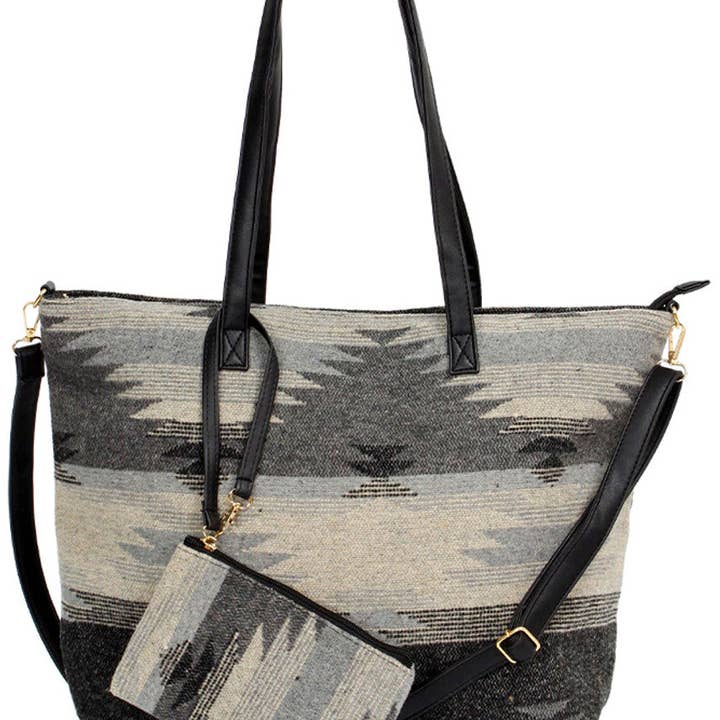 Western Weekend Tote Bag with Pouch for wholesale by Madeline Love