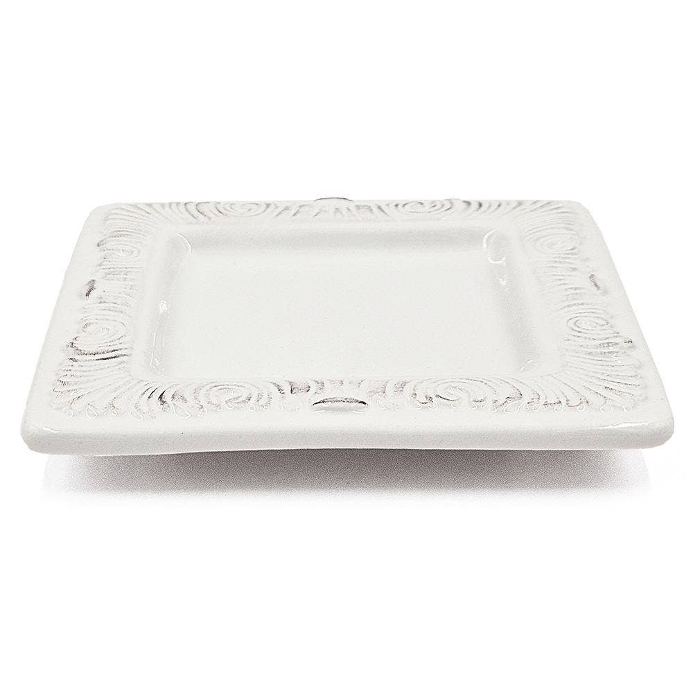 A&B Home Group Inc. - Vente Assiette - Assiette à dîner carrée en porcelaine 6x6x3,2" - Blanc2