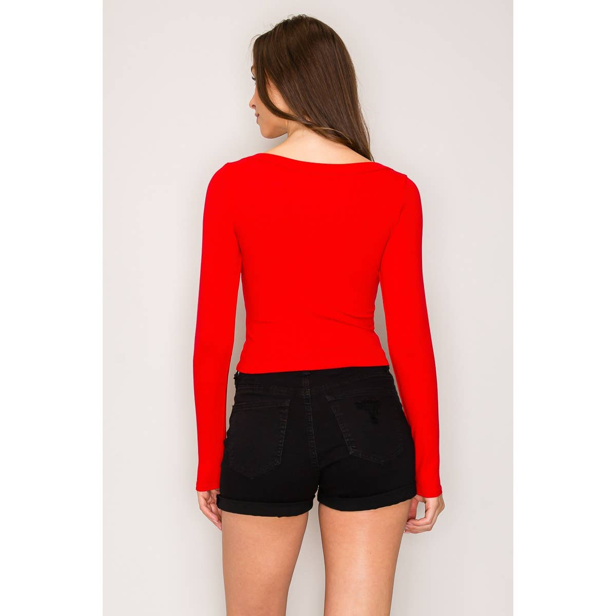 Popular 21 - Wholesale Knit Top - Women's - Ribbed Long Sleeve Wide Neck Top17