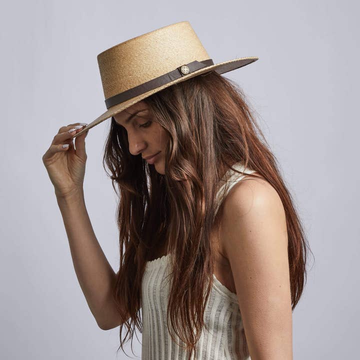 Palma Cappello da sole in paglia di palma messicana fine - Stile Cozumel in vendita all'ingrosso su Faire4