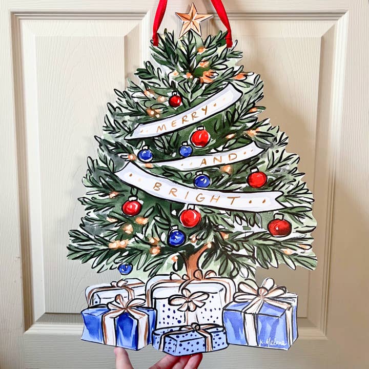 Home Malone – Großhandel Türdekoration – Fröhlicher & Heller Weihnachtsbaum Türhänger - Es ist die Saison2