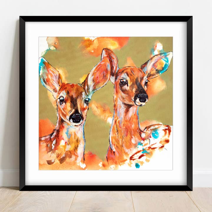 Whitehouse Art – Impressão artística por atacado – Deer Art - Decoração de Berçário, Impressão de Vida Selvagem, pintura moderna0