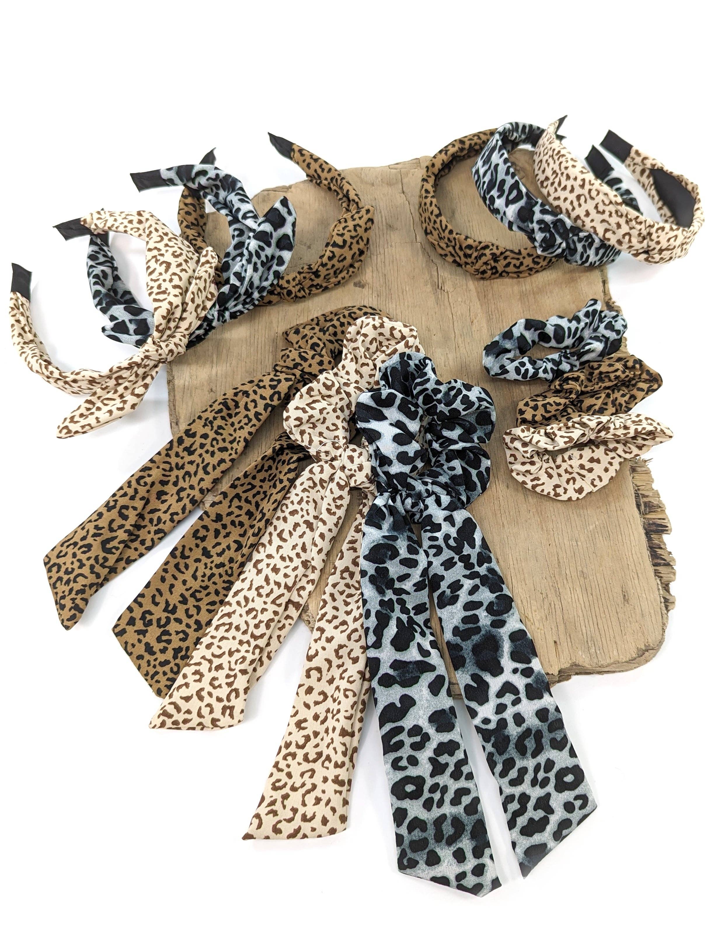 Black Ginger – wholesale Fashion headband – women's – Animal Print Knot Hairband - 12 Assorted1