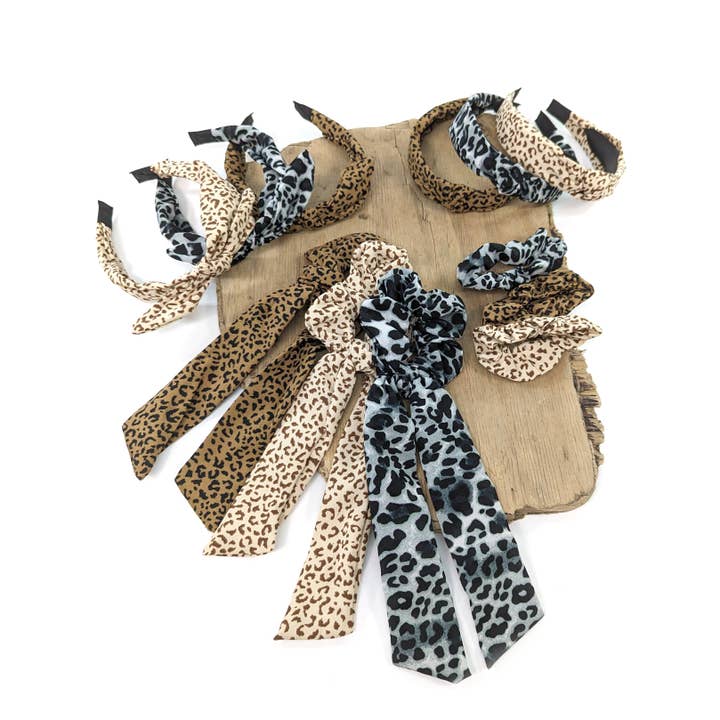 Black Ginger – wholesale Fashion headband – women's – Animal Print Knot Hairband - 12 Assorted1