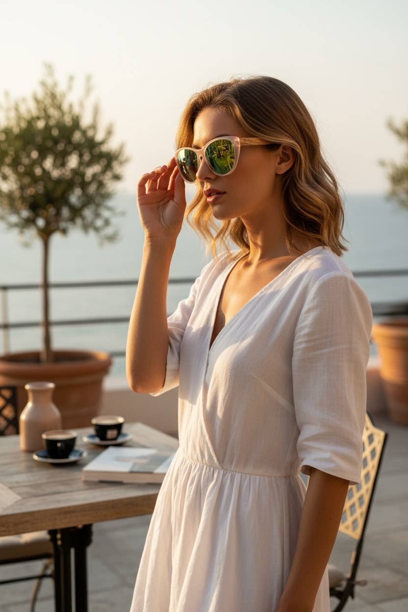 BOTTEGA SMERALDA - Wholesale Sunglasses - Women's - VALENCIA Powder Wooden Sunglasses10