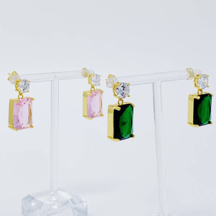 Ellison+Young - Wholesale Stud/Post Earrings - Banquet In Castle Jewel Earrings