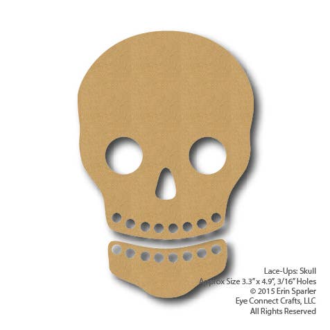 Lace-Up Skull for engroshandel hos EyeConnect Crafts