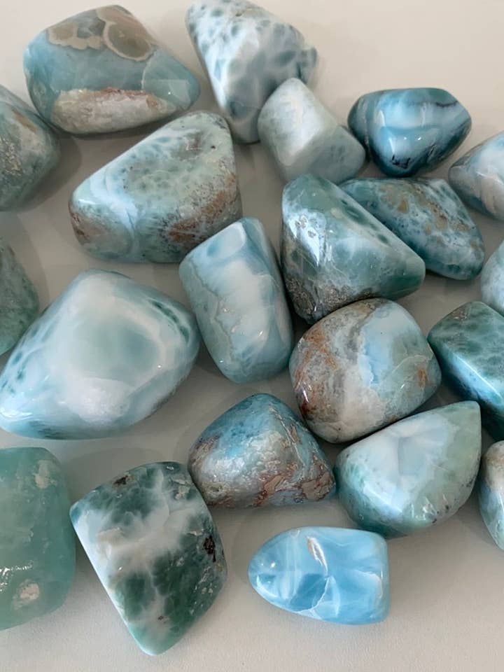 Larimar High Quality Tumbled Stone for wholesale by Moonbeam Healing