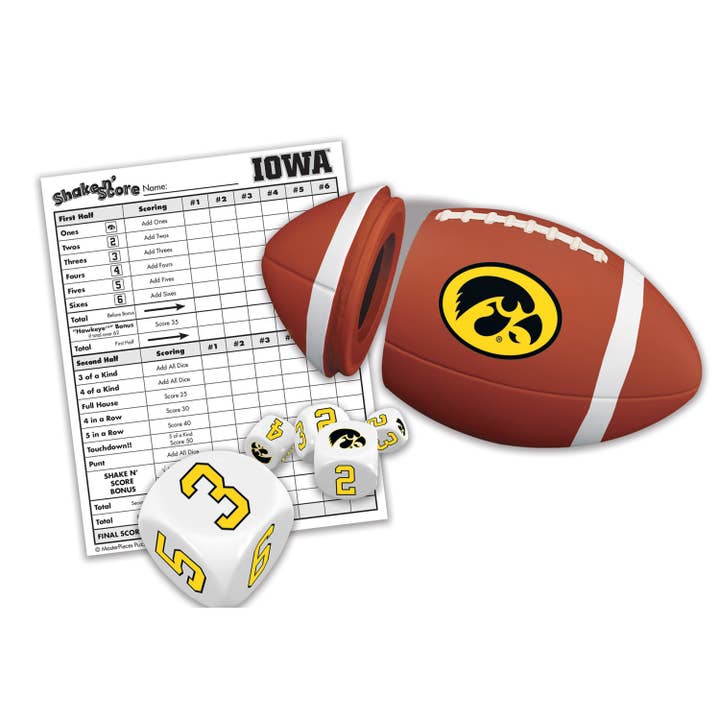 Masterpieces Puzzles - Wholesale Dice - Iowa Hawkeyes Shake n' Score