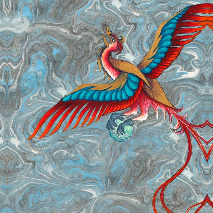 Firebird Giclee Print for wholesale by Blue Like Me LLC