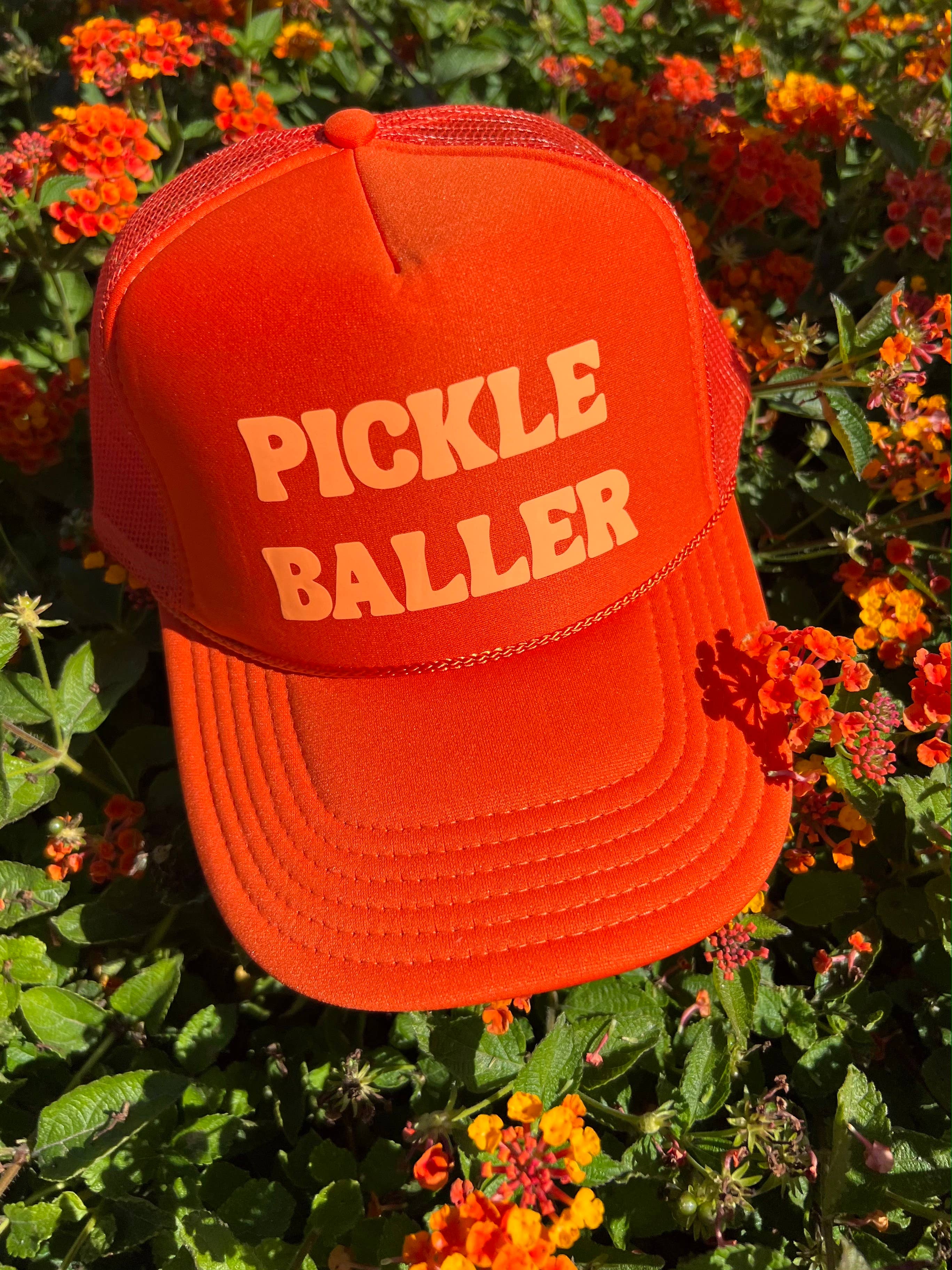 OC trading co - Wholesale Trucker Hat - Unisex - Pickleballer Orange Trucker Hat1
