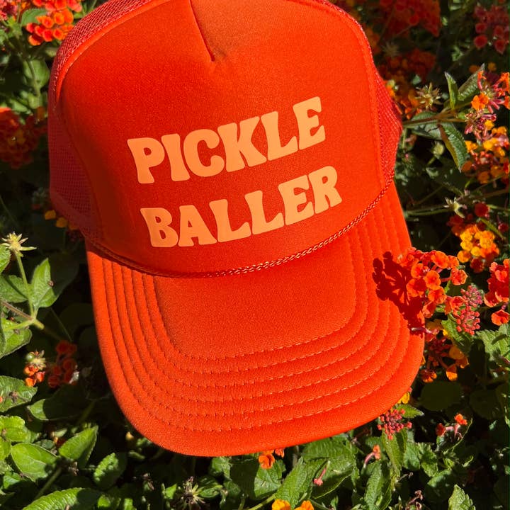 OC trading co - Wholesale Trucker Hat - Unisex - Pickleballer Orange Trucker Hat1
