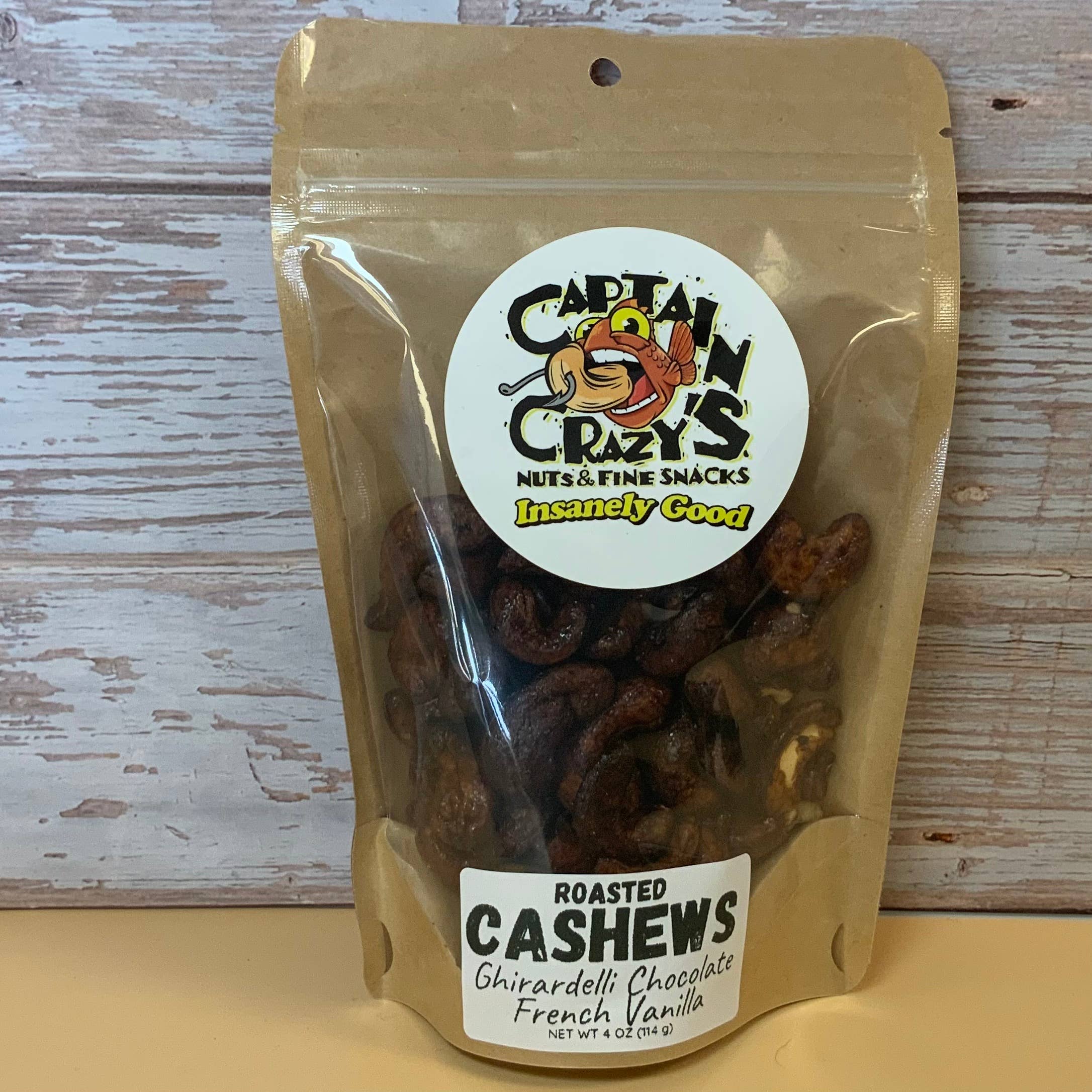 Captain Crazy’s Nuts and Fine Snacks - Wholesale Nuts - ROASTED CASHEWS Ghirardelli Chocolate French Vanilla | Sweet1