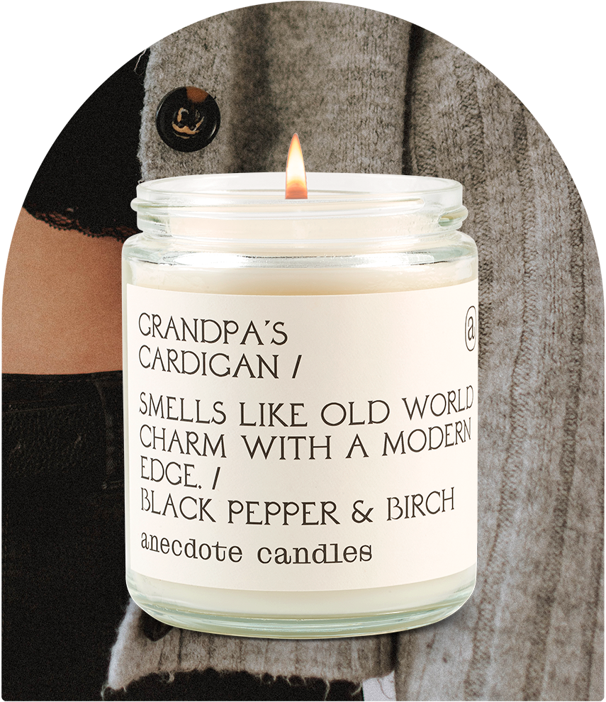 Anecdote Candles - Wholesale Jar/Filled Candle - Grandpa’s Cardigan (Black Pepper & Birch) Candle5