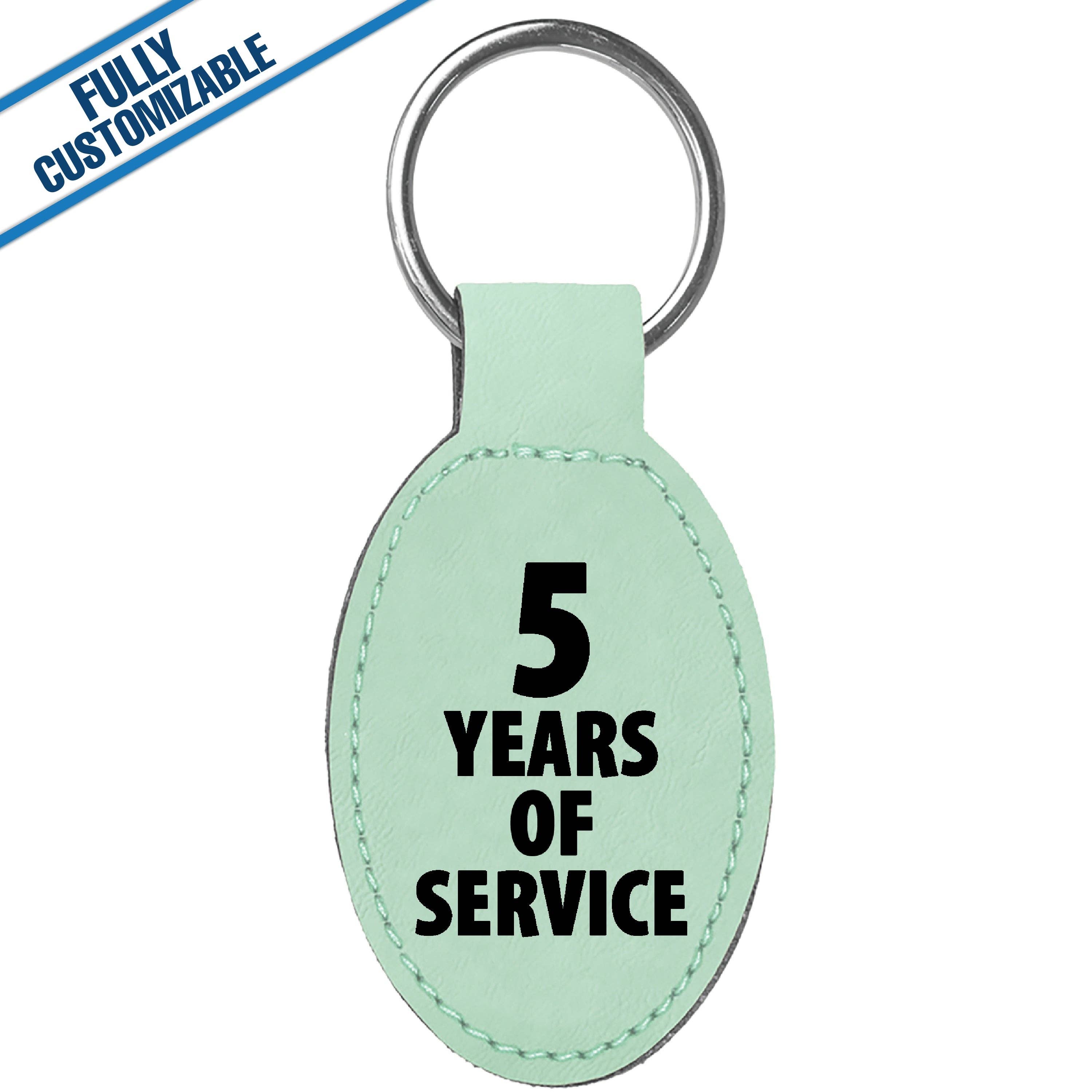 GiftWorksPlus - Wholesale Keychain - Unisex - Engraved Leatherette Oval Keychain - Fully Customizable8