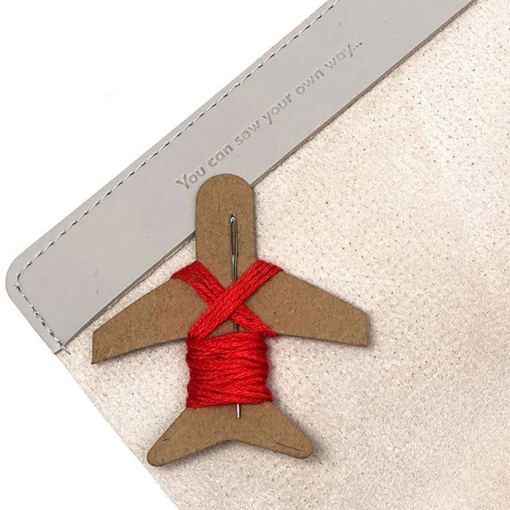 Chasing Threads – wholesale Passfodral - Dam – Stitch där du har varit passskydd Kit - Vegan Grey