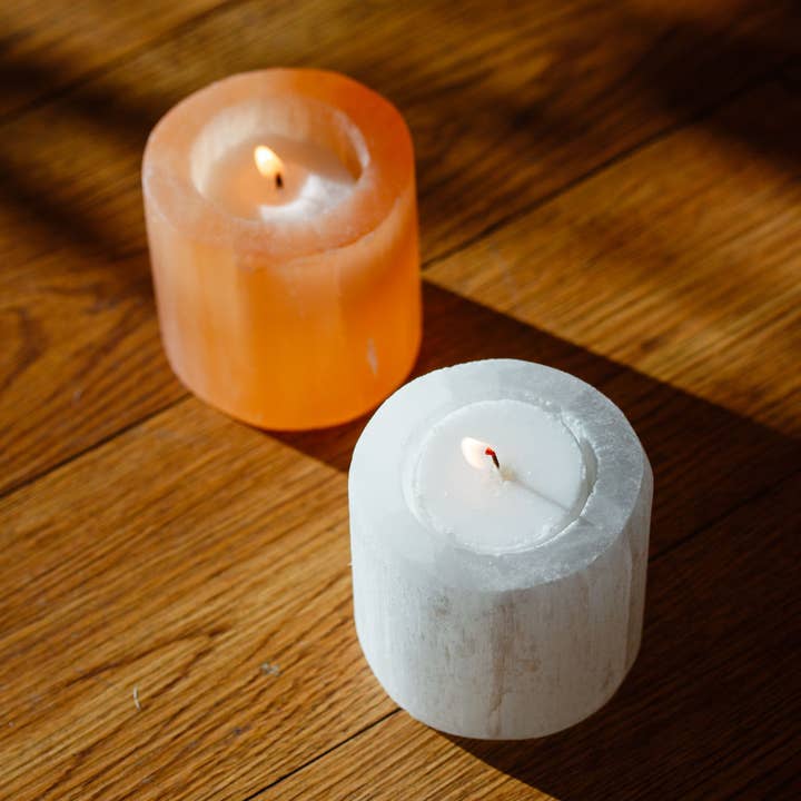 Luna Norte - Wholesale Candle Holder - Sacred Flame Selenite Candle Holder1