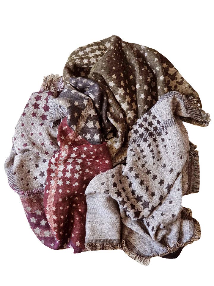 FALLING STARS WOOL MIX SCARF for wholesale by Salisa Scarves