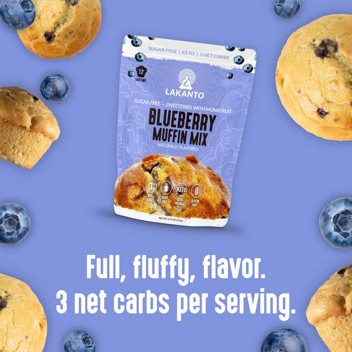 Lakanto - Wholesale Muffin Mix - Lakanto Sugar Free Blueberry Muffin Mix - 12 Muffins