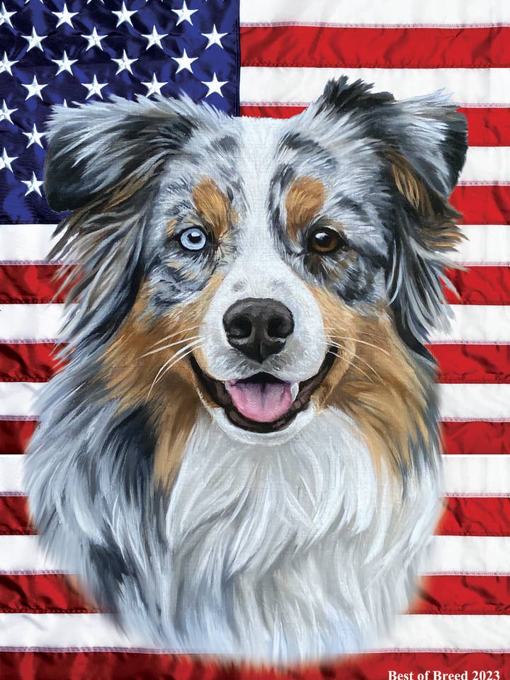 Berger australien - Drapeau de jardin All-American III pour la vente par Best of Breed Products